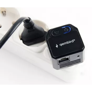 Tinklo kartotuvas GEMBIRD WNP-RP300-03-BK, 300 Mbps, 2,4 GHz, 802.11g, 1x RJ-45, vidinė 3 dBi antena, AC 100–240V