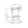 ART S-13 Mobilus stovas LCD/LED televizoriui 37-100 colių 150 kg