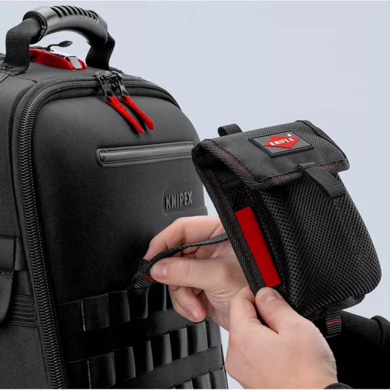 Knipex Modular Bag 00 19 50 LE juoda/raudona, tuščias modulinis krepšys įrankiams
