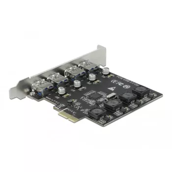 Delock PCI Express x1 kortelė 4 x išoriniai USB Type-A lizdai SuperSpeed USB