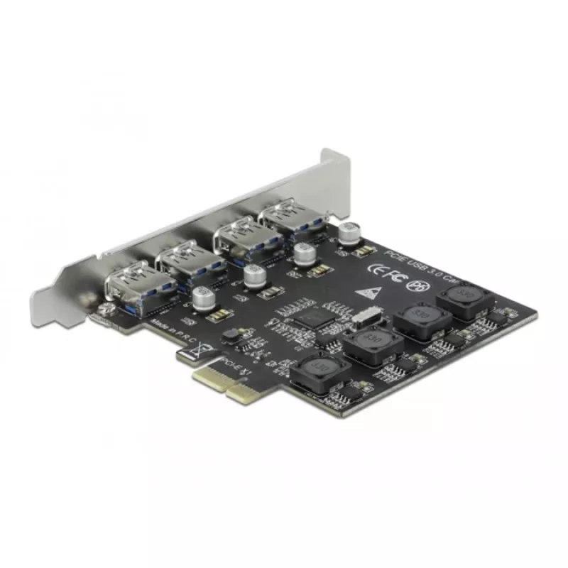 Delock PCI Express x1 kortelė 4 x išoriniai USB Type-A lizdai SuperSpeed USB