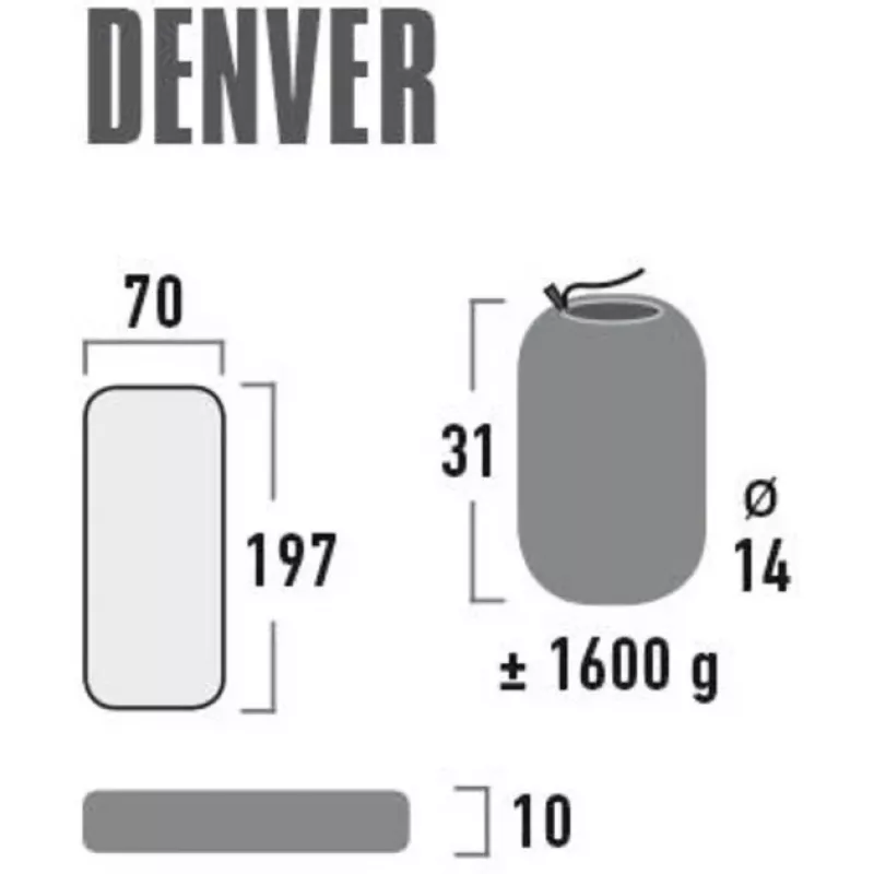 Čiužinys stovyklavimui Denver 41027 (citronella)