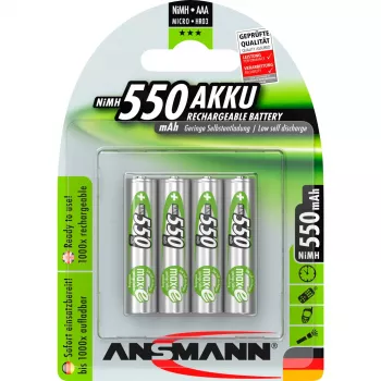ANSMANN Blister 4 x AAA 550 mAh įkraunama baterija