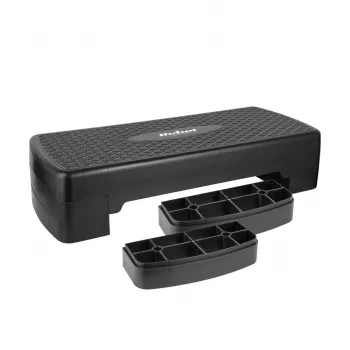 Rebel fitness step platform – 3 aukščio lygiai, polipropilenas, neslystanti danga, 680×280 mm