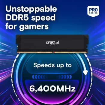 Crucial Pro OC 32GB (2x16GB) DDR5 PC5-48000C38 6400MHz UDIMM dviejų kanalų rinkinys