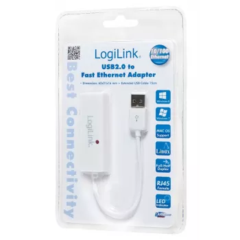 Tinklo adapteris LogiLink UA0144A Fast Ethernet USB 2.0 į RJ45