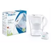 BRITA Marella vandens filtro ąsotis su Maxtra Pro kasetė, 2,4 L, balta, ergonomiška rankena