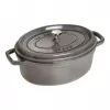 Ketaus ovali kokotinė Staub 29 cm, grafito pilka