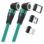 USB laidas RealPower MagneticCharge2 1 m žalias greitasis įkrovimas duomenų perdavimas