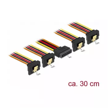 Vidinis maitinimo kabelis DeLOCK 60167 0,3 m SATA 15-pin į 4 x SATA 15-pin