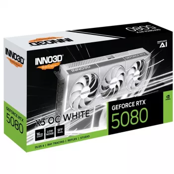 INNO3D GeForce RTX 5080 X3 OC White 16GB GDDR7 vaizdo plokštė