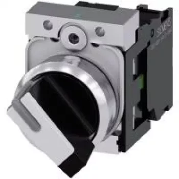 Siemens 3SU1150-2BF60-1BA0 elektrinis pavaras, juodas, metalinis