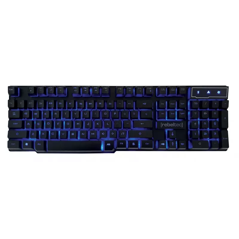 Rebeltec SHERMAN Gaming USB klaviatūra su pele QZERTY angliškas juodas