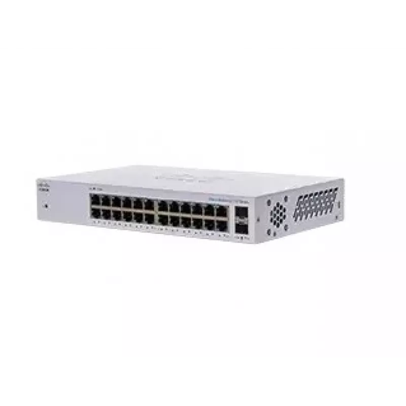 Cisco CBS110 nevaldomas 24 prievadų GE jungiklis su 2x 1G SFP bendrinamais prievadais