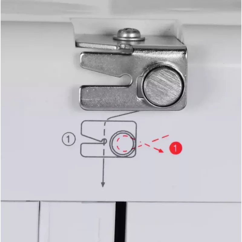 Pusiau automatinė siuvimo mašina SINGER M1005 — 11 siūlių, 4 mm dygsnio plotis, viršutinė drop-in ritė, laisva rankovė, 2,5 kg