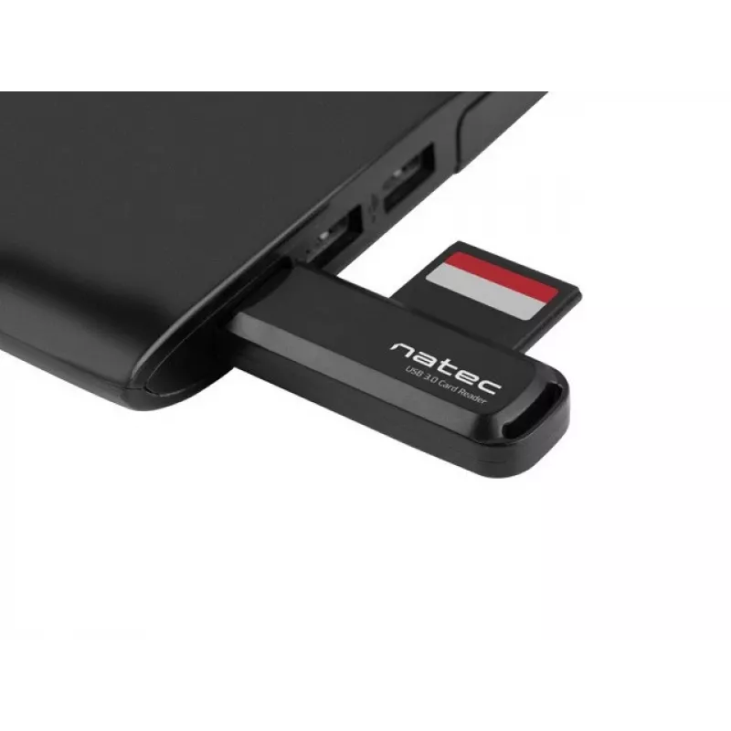 Kortelių skaitytuvas NATEC Scarab 2 USB 3.2 Gen 1 Type-A – MicroSD/SD palaikymas, 5000 Mbit/s, juodas