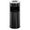 Durable 3332 apvalus metalinis šiukšlių konteineris su pelenine ir gesintuvu, juodas, 17 l