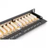 Patch Panel Digitus CAT6 Class E Ekranuotas Didelio Tankio Juodas 24 prievadai 0.5U