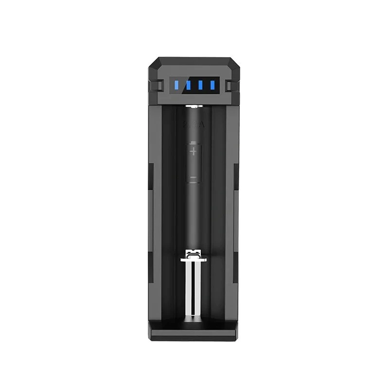 Baterijų įkroviklis XTAR SC1 vieno lizdo USB‑C Li‑ion 18650 elementams, 1 vieta, juodas