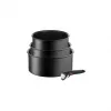 Puodų rinkinys TEFAL Ingenio Ultimate, 4 vnt | L7649453 | 16/18/20 cm | Aliuminis | Juodas