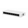 Nevaldomas jungiklis GEMBIRD NSW-G8-01 — 8× Gigabit Ethernet (10/100/1000), baltas, DC 5V