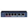 Hikvision DS-3E0106HP-E nevaldomas Fast Ethernet (10/100) komutatorius su PoE, mėlynas