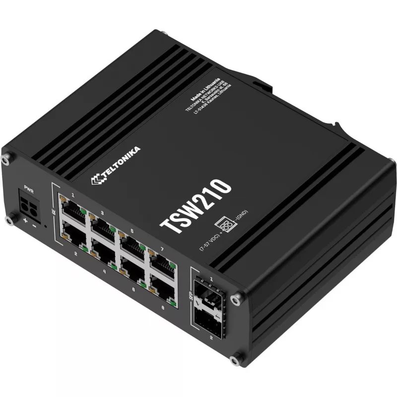 Teltonika TSW210 jungiklis, 8x RJ45, 2x SFP