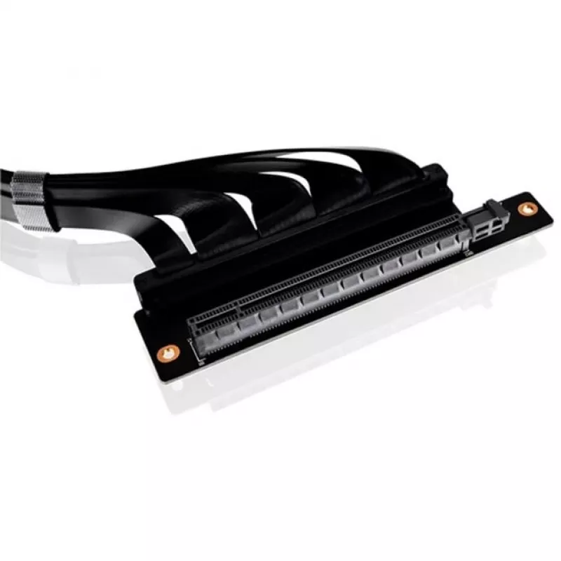 Thermaltake PCI-E 4.0 dvigubo 90° kampo riser kabelis, 40 cm, juodos spalvos