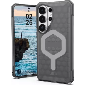 UAG Urban Armor Gear Essential Armor Case su magnetiniu moduliu, Samsung Galaxy S26 Ultra, pelenų pilka (permatoma), 214532113131