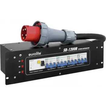 Maitinimo skirstytuvas EUROLITE SB-1200B 1200W 16A su integruota apsauga
