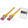 Tinklo kabelis ShiverPeaks BS75711-AY 1m Cat6a S/FTP Geltonas