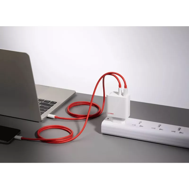OnePlus 80W maitinimo adapteris USB-C + USB-A