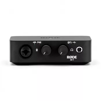 RODE AI-1 USB garso sąsaja su A-A išankstiniu stiprintuvu 24 bit 96 kHz Juoda