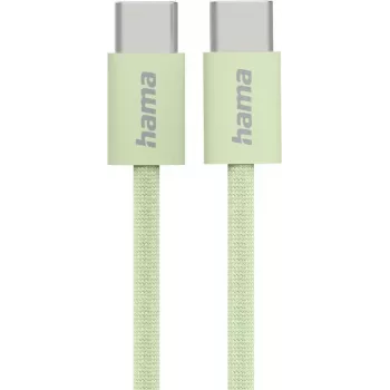 Hama Fabric USB laidas USB 2.0 1 m USB C Žalias