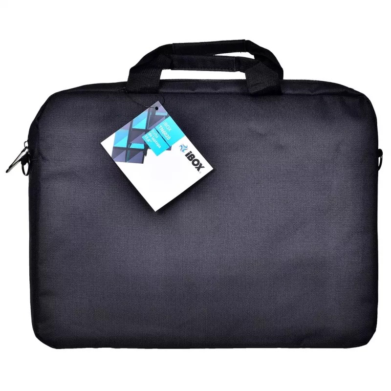 Portfelis iBOX TN6020, skirtas 39,6 cm (15,6 col.) nešiojamiesiems kompiuteriams – nailonas, juoda, peties diržas
