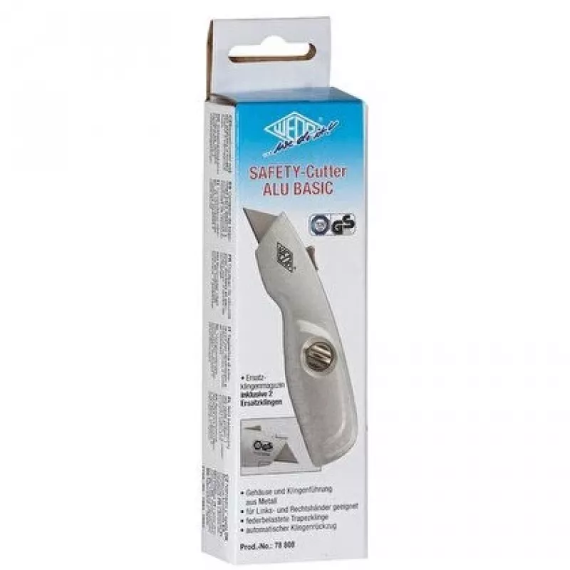Pjovimo peilis WEDO 78 808 fiksuotu peiliuku, aliumininis korpusas, ašmenų plotis 44 mm