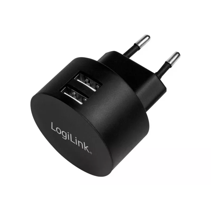 USB sieninis adapteris LogiLink PA0218 2x USB prievadas greitajam įkrovimui 10.5 W