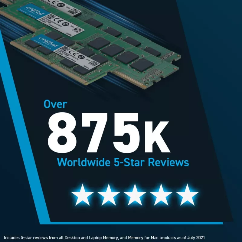 Crucial CT16G56C46U5 U-DIMM, 16GB, DDR5, 5600 Mhz, CL46, Black
