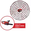 Einhell GE-LC 18 Li Solo 4.3m/s 18V Li-Ion juodai raudonas akumuliatorinis pjūklas (4501761)