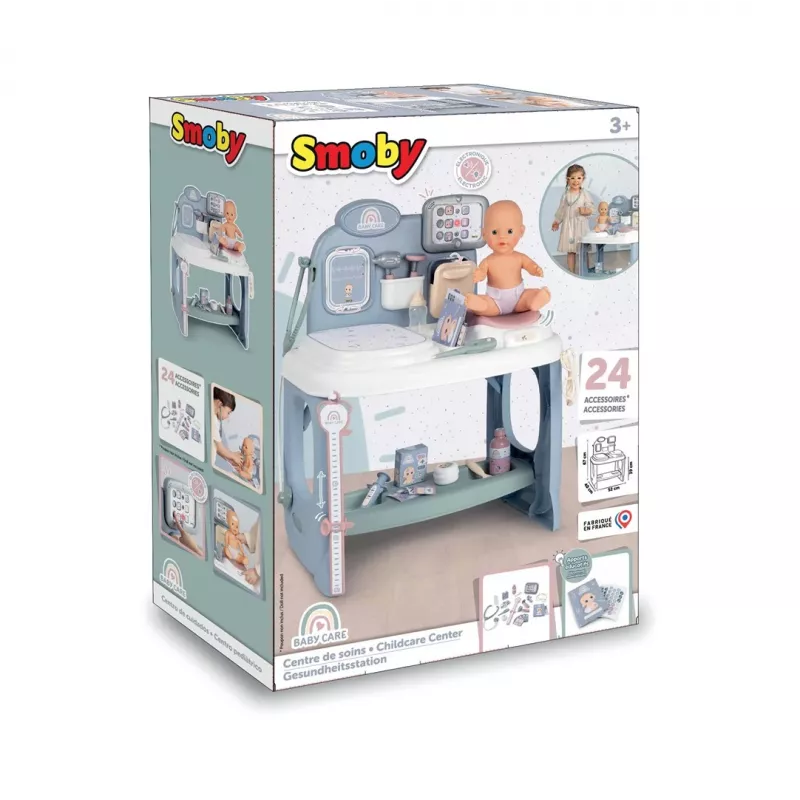 Baby Care Center SMOBY Model 2024 240305 su priedais ir interaktyviomis funkcijomis