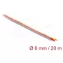 Kabelio rankovė DELOCK 19013, permatoma PET pintinė, vidinis skersmuo 4 mm, išorinis skersmuo 6 mm, 20 m ilgio
