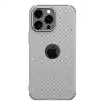 Apsauginis dėklas telefonui Nillkin Super Frosted Shield Pro, skirtas iPhone 16 Pro, pilkas, standus plonas dėklas