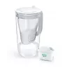Vandens filtro ąsotis BRITA Glass+1 Maxtra Pro pilka, 2,4 L bendras / 1,5 L filtruoto vandens, Maxtra Pro PP filtras