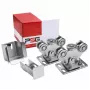 Vežimėlių komplektas PSG 60.00P.70 stumdomiems vartams, bėgiui 70x70x4 mm