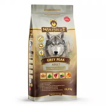 Sausas šunų ėdalas Wolfsblut Grey Peak Goat su saldžiosiomis bulvėmis 12,5 kg