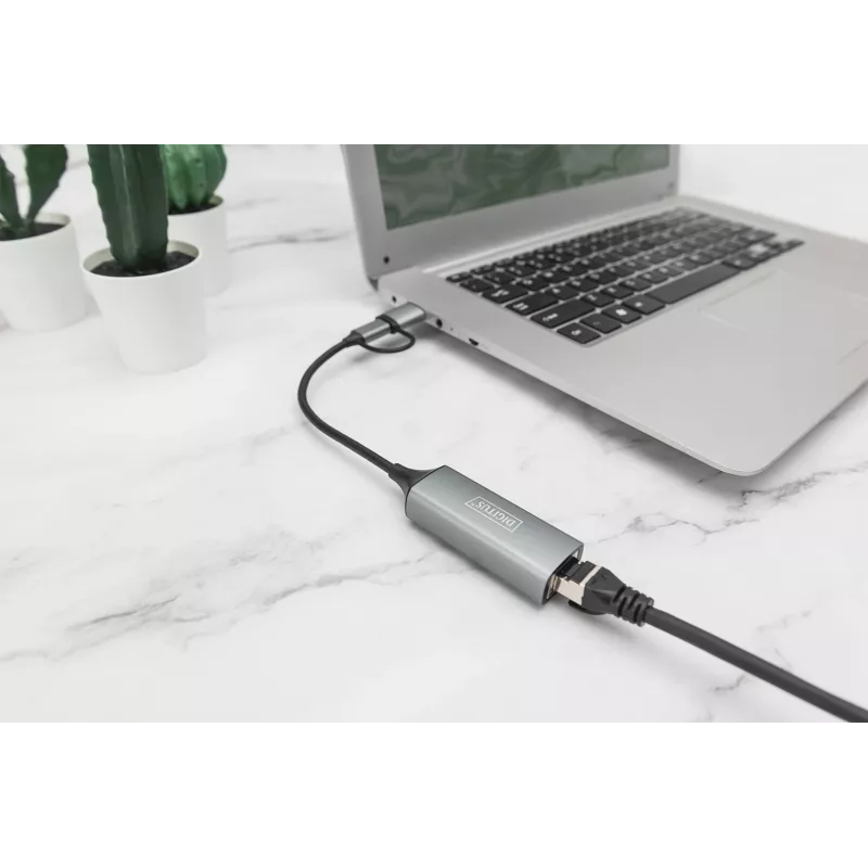USB Type-C Gigabit Ethernet Adapteris Digitus DN-3028