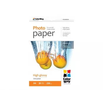 Fotopopierius blizgus ColorWay PG230020A4 A4 baltas 230 g/m² 20 lapų