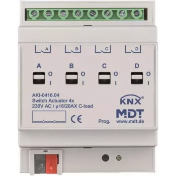 MDT AKI-0416.04 perjungimo pavara 4 kanalų 4TE REG 16/20A 230VAC C-Last Industrie 200µF
