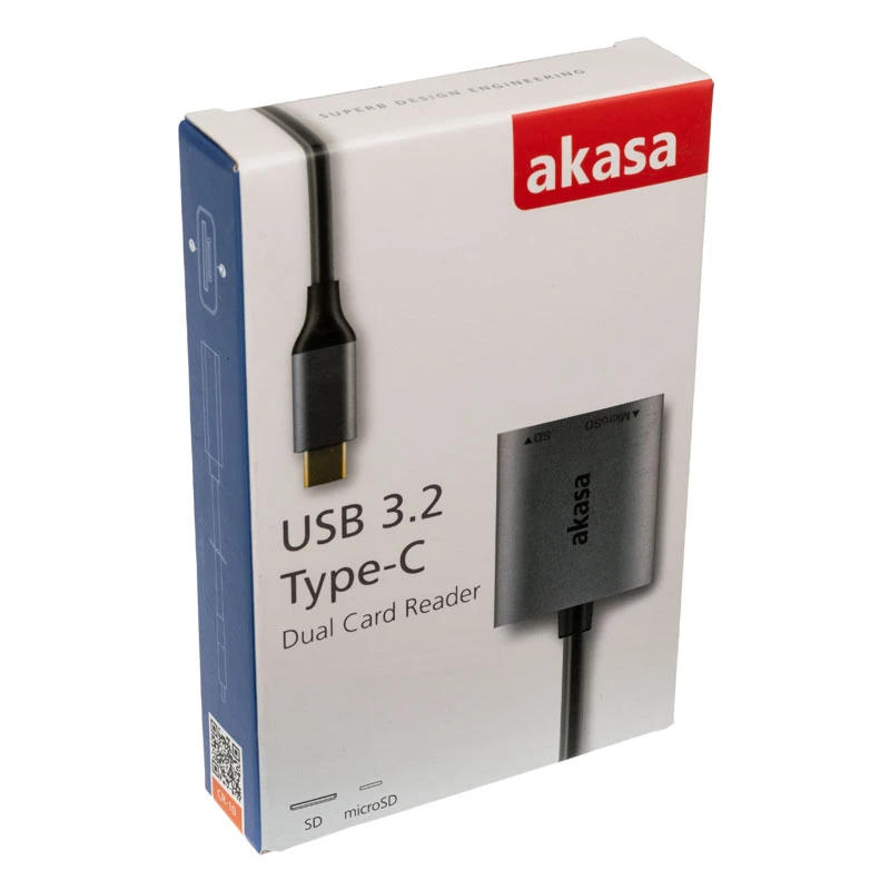 Card Reader Akasa AK-CR-10BK USB 3.2 Gen 2 Type-C SD/MicroSD