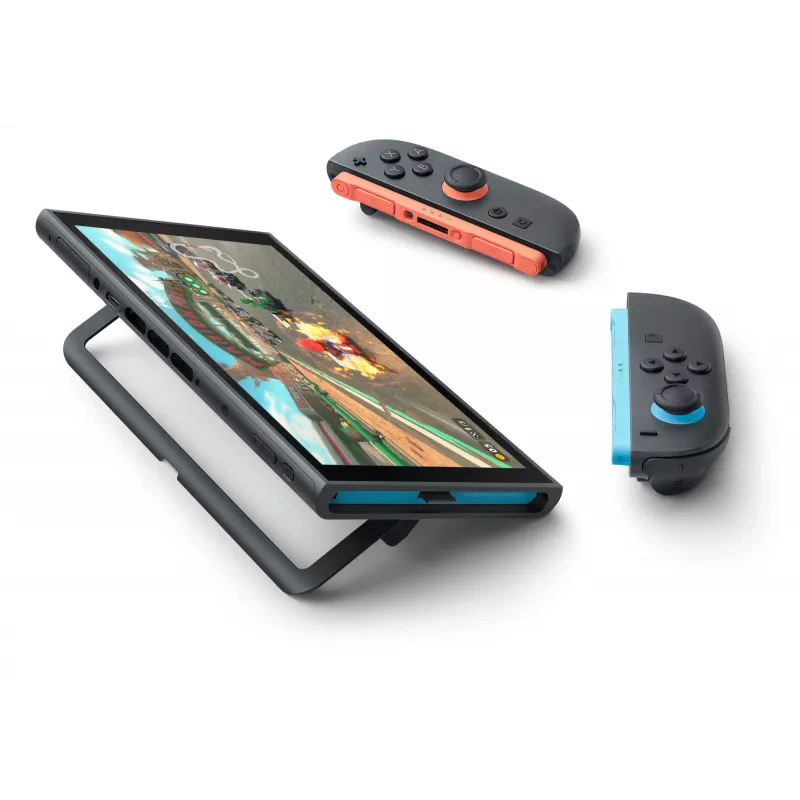 Nintendo Switch 2, juoda, analoginis / skaitmeninis, D-Pad, Home mygtukas, Meniu mygtukas, Maitinimo mygtukas, Mygtukai, LCD